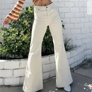 Rolla's High-Waisted Cream Flare Jeans corduroy size 26